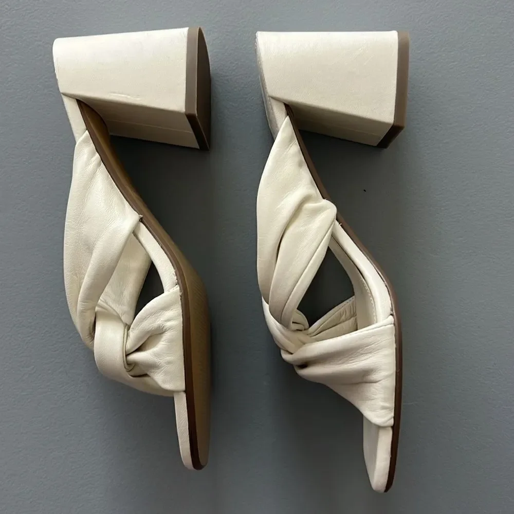 New Everlane The Day Twist Heel in Canvas Size 6